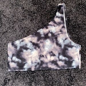 One shouldered, multicolor, bra-to-swim top! PINK